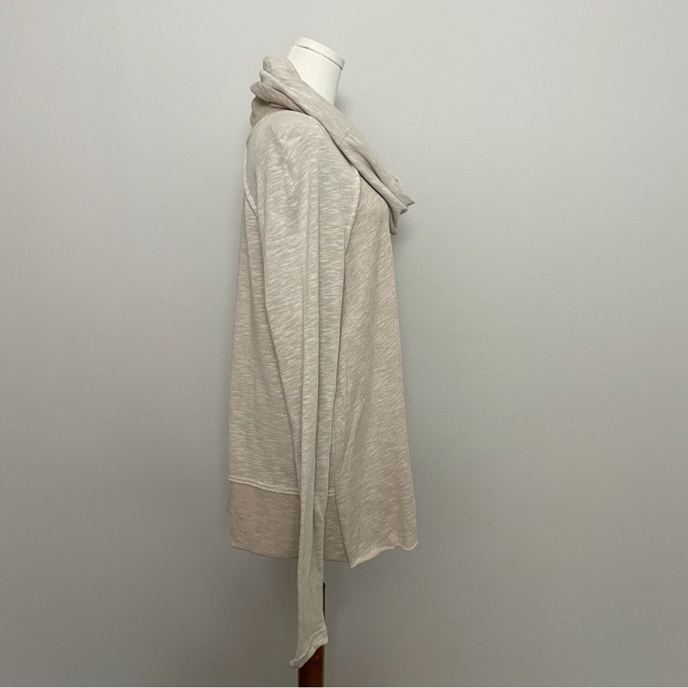Free People Beach Top Tunic Two Body Corps Deux Cowl Relaxed Fit Lounge Oatmeal - Picture 8 of 15